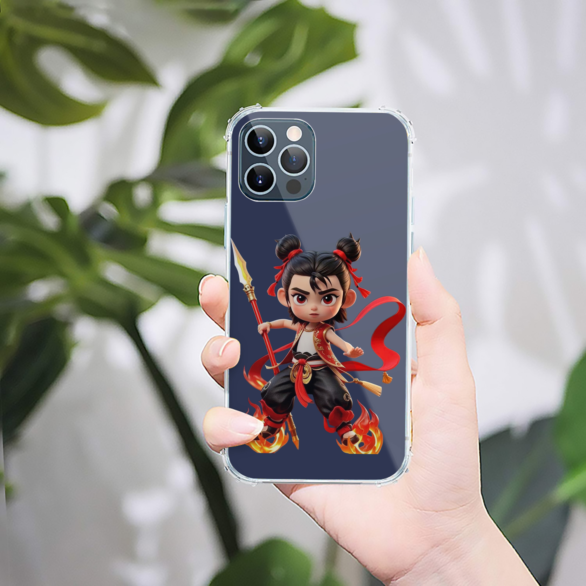 （画像用） Ne Zha 2 ナタ 魔童の大暴れ 【iPhone 12シリーズ対応】透明スマホケース（クリアソフトケース）